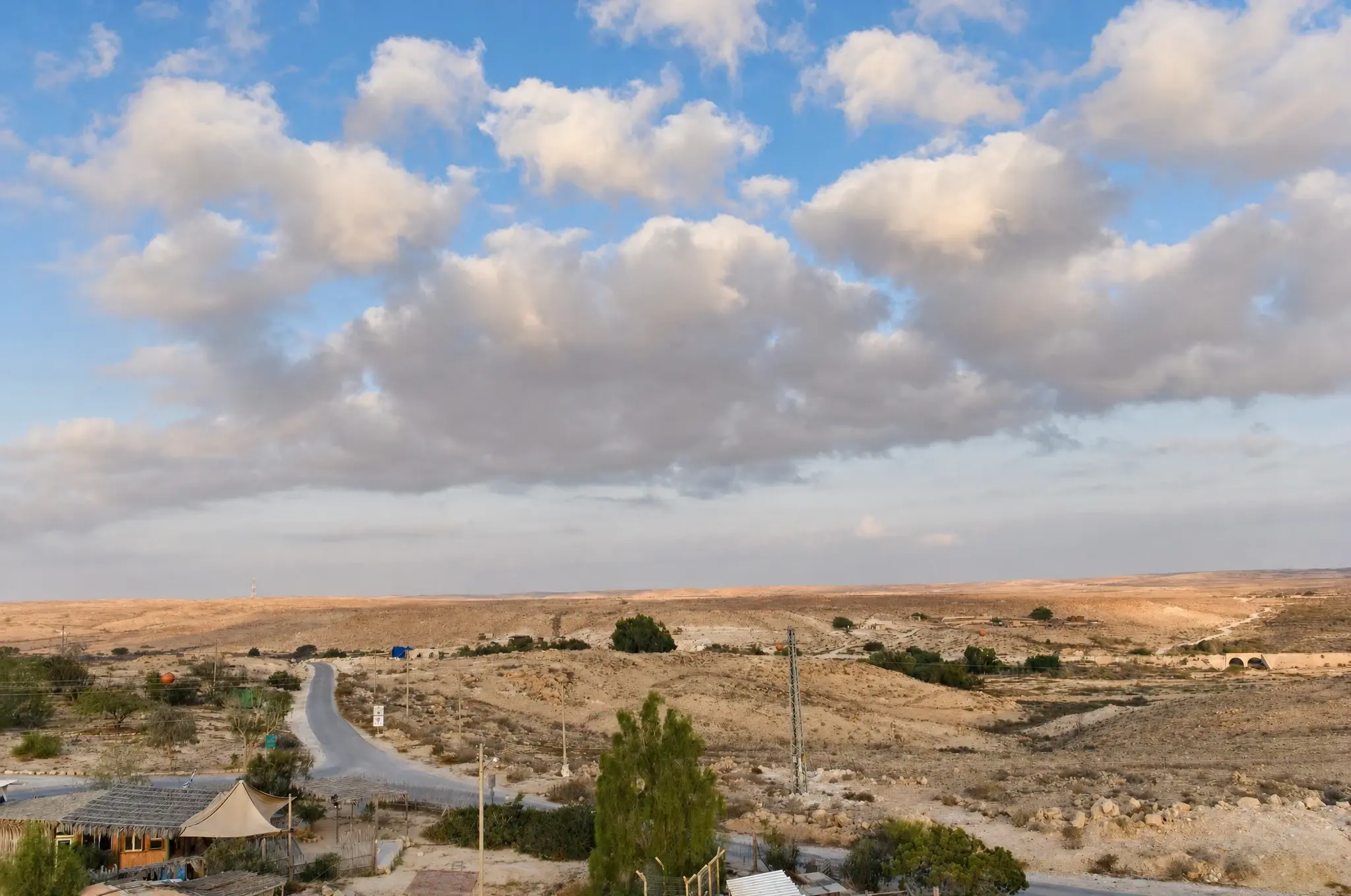 A view over the village and the hills around Ezuz