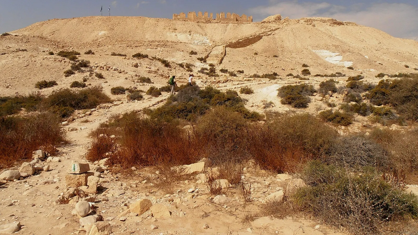 השביל אל גבעת האקרופוליס של ניצנה